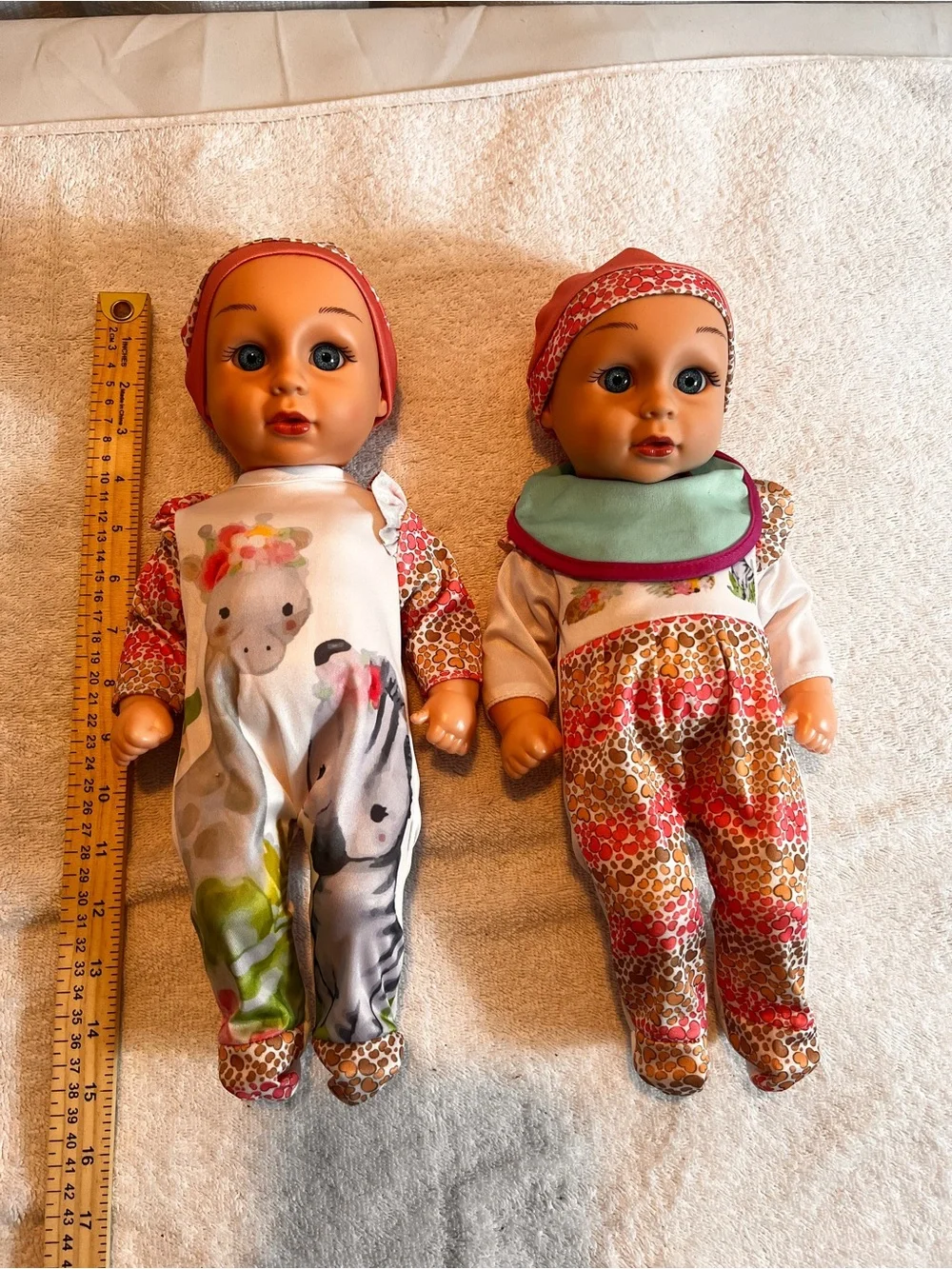 Twin Baby Dolls Set - Pink and Multicolor Outfits lolkiñ